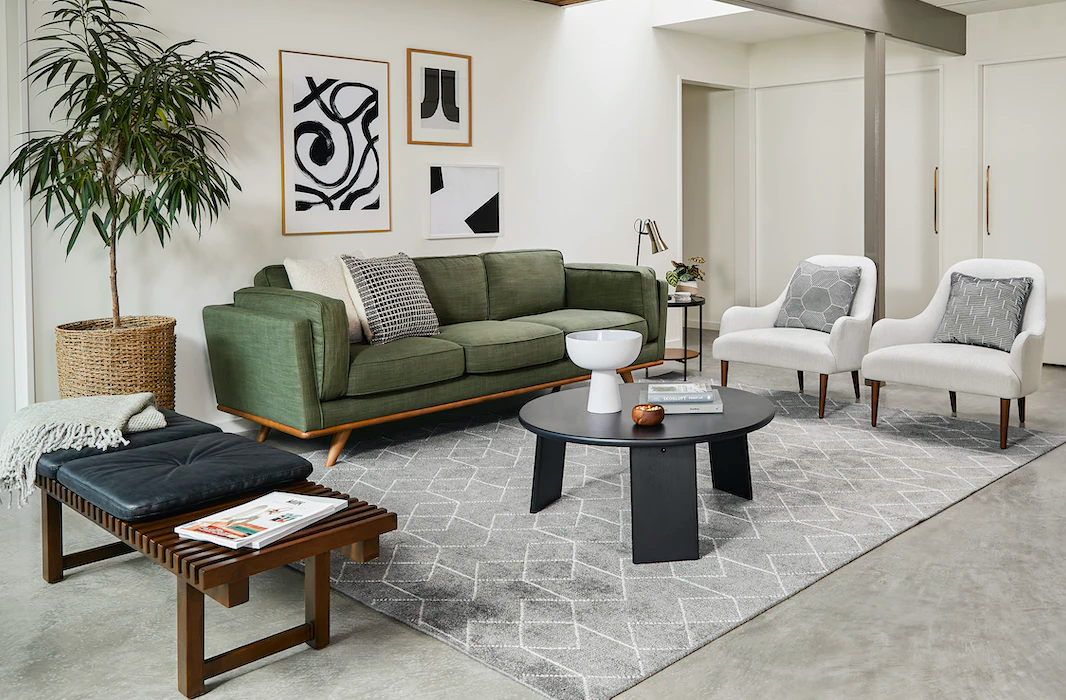 Forest Green Upholstery Sofa