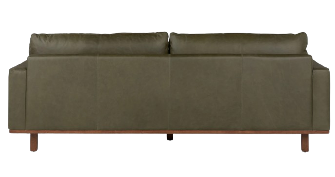 Mid-Century Sofa with Smooth Leather