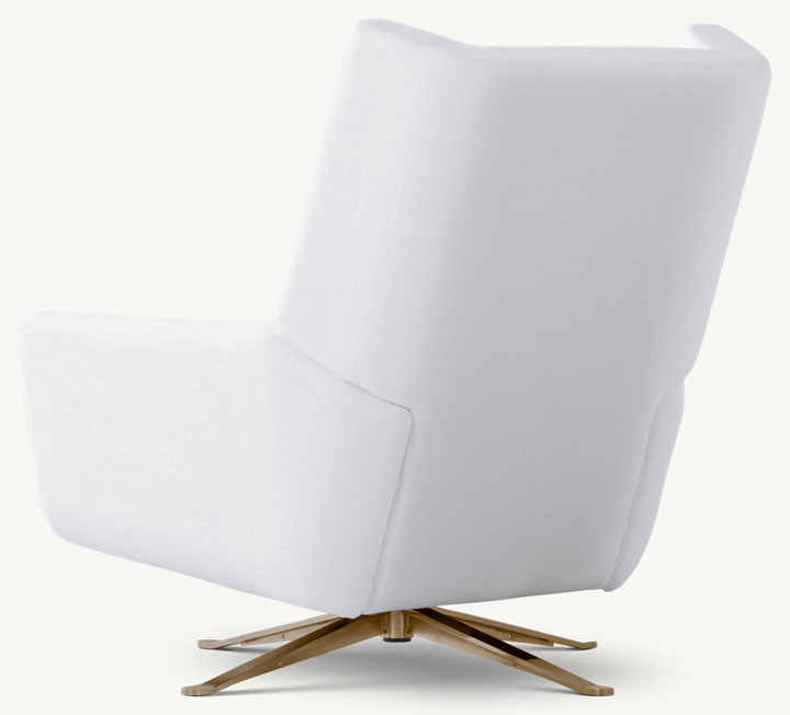 Fabric Metal Base Swivel Accent Chairs