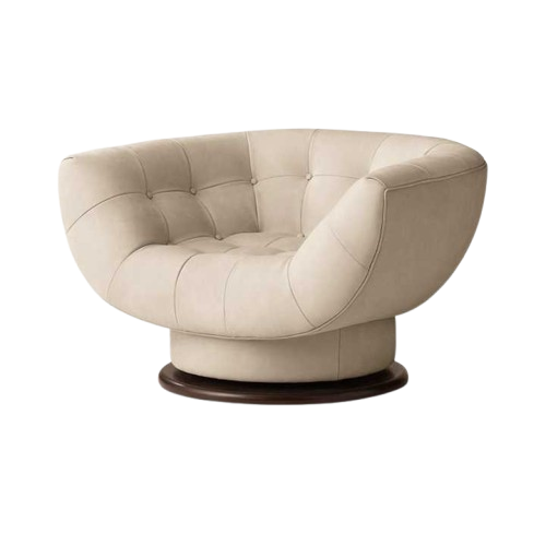 “The Jasmine” Modern Luxury High-Quality Chair Leisure Living Room Furniture Leather Swivel Chairs