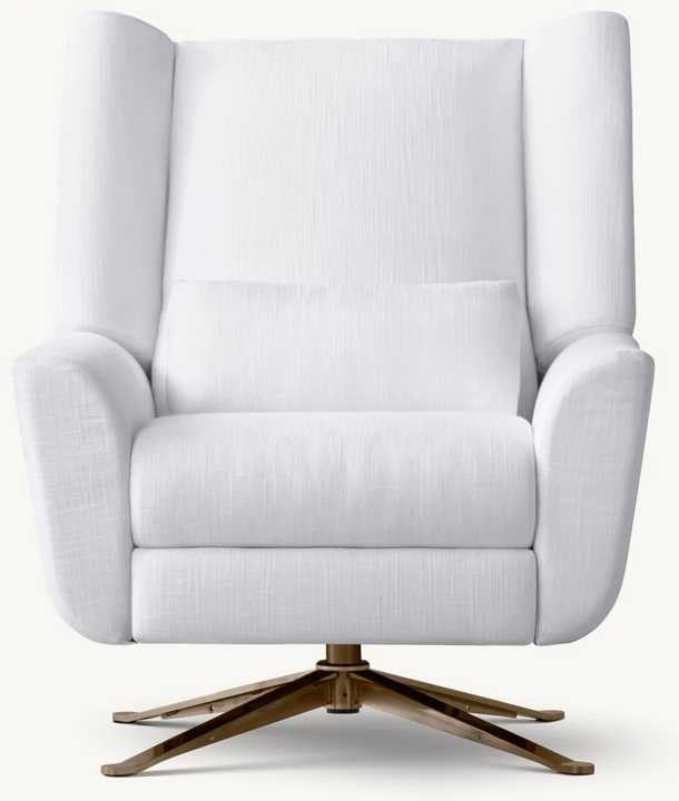 Fabric Metal Base Swivel Accent Chairs