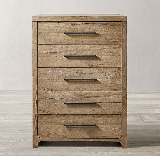 5 Solid Oak Wooden Bedroom Drawers