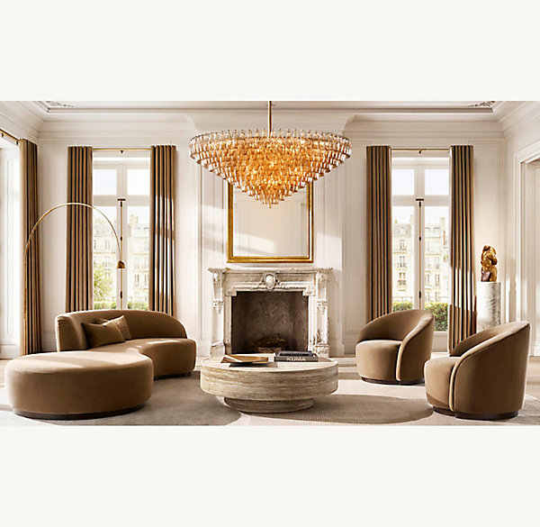 Handcrafted Carved Wooden Coffee Round Table