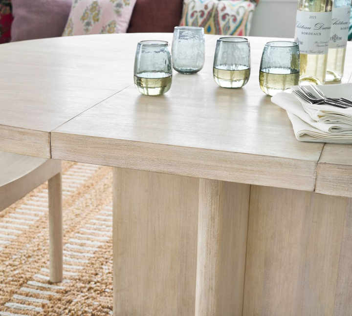 French Home Dining Room Furniture Recycled Timber Solid Leaf Solid Wooden Round Tables