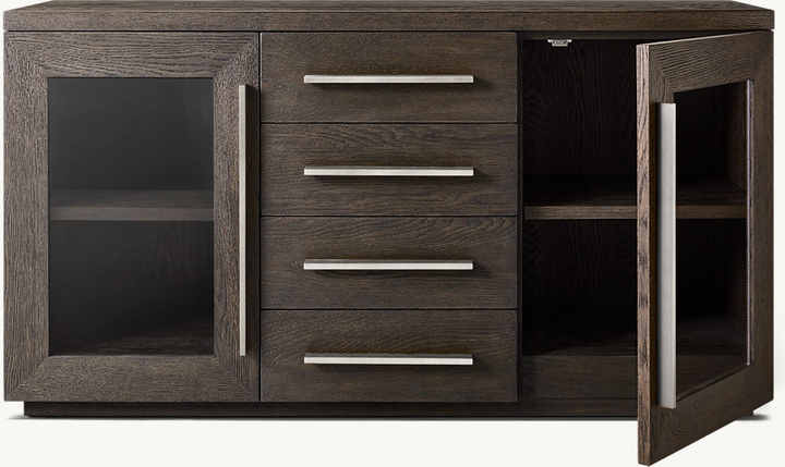 Postmodern Oak Wood Sideboard