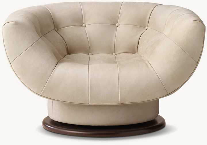 “The Jasmine” Modern Luxury High-Quality Chair Leisure Living Room Furniture Leather Swivel Chairs