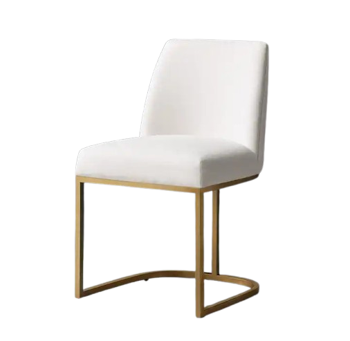 Modern Dinning Chair Luxury Upholstered Curved Iron Cast Restaurant Metal Frame Dining Room Chairs