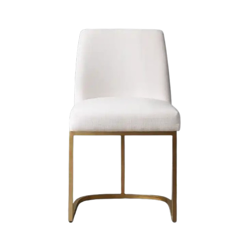 Modern Dinning Chair Luxury Upholstered Curved Iron Cast Restaurant Metal Frame Dining Room Chairs