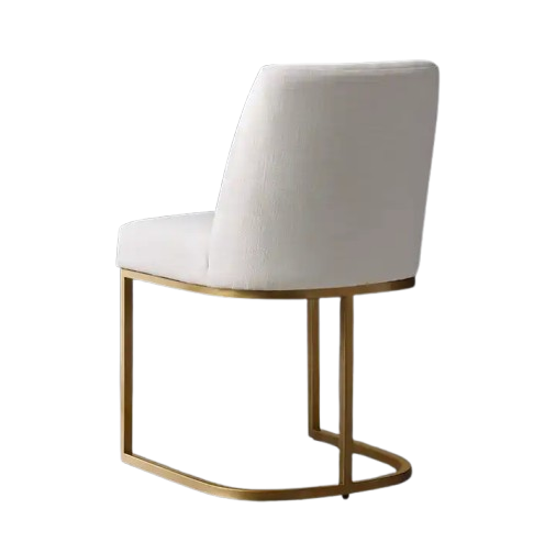 Modern Dinning Chair Luxury Upholstered Curved Iron Cast Restaurant Metal Frame Dining Room Chairs