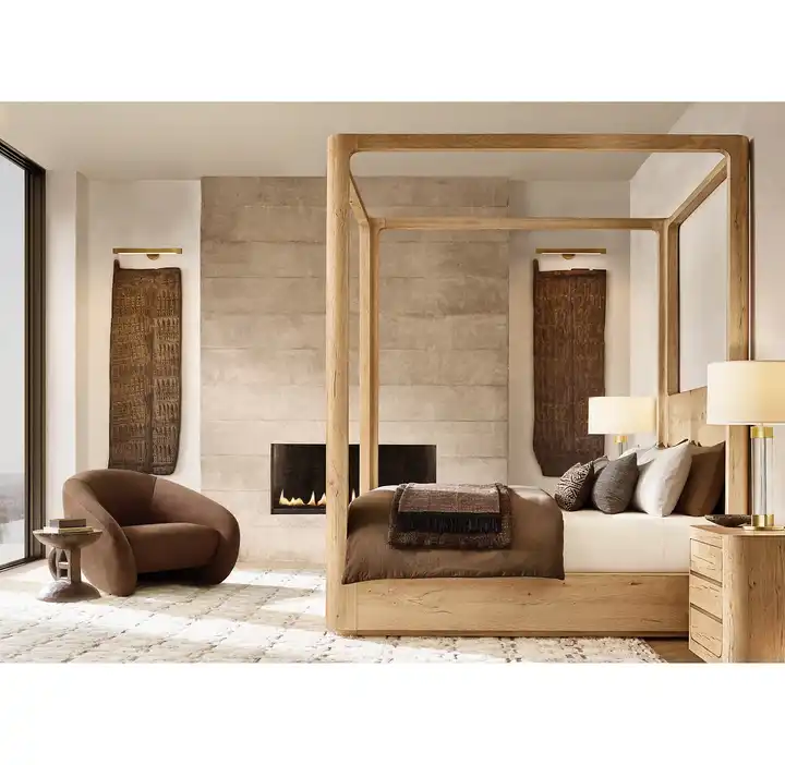 Solid Wood Canopy Bed