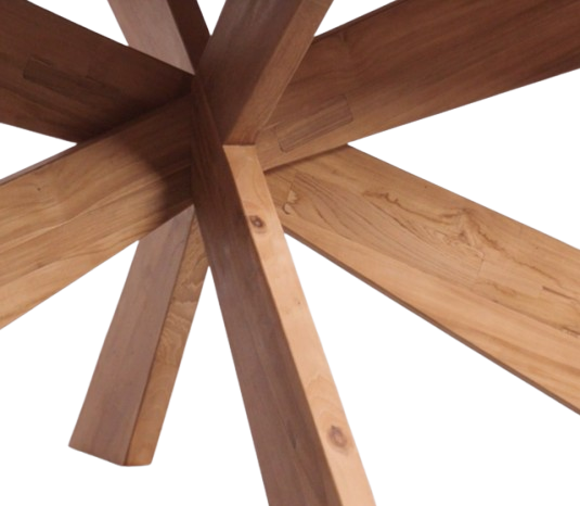 Luxury Design Table Living Room Furniture Oval Shape Solid Oak Wood Natural Dining Tables